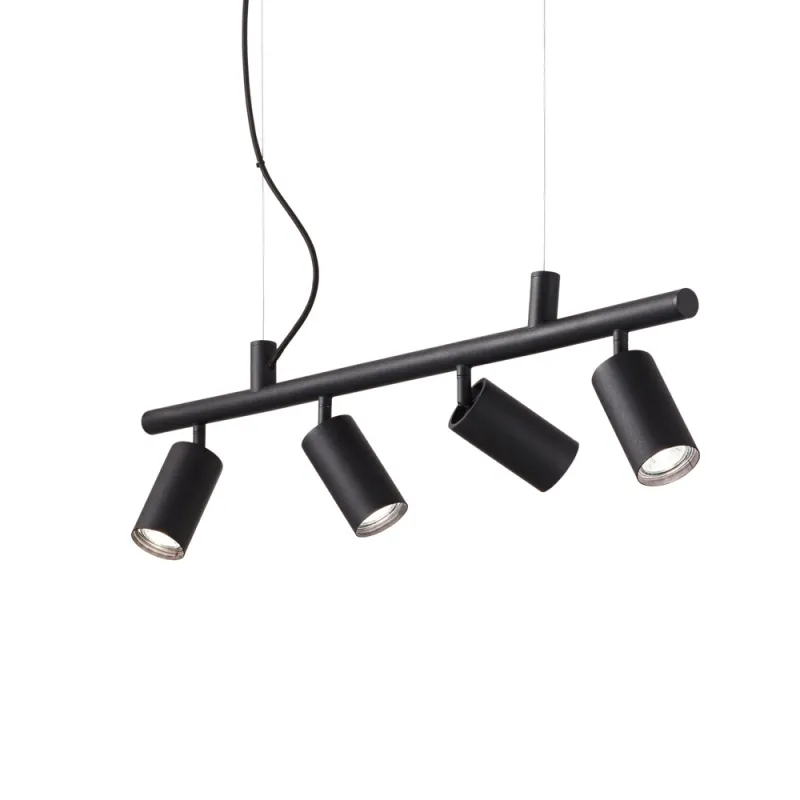 Suspensie Ideal Lux Dynamite Sp4 Nero Gu10, Nero, 231341, Italia