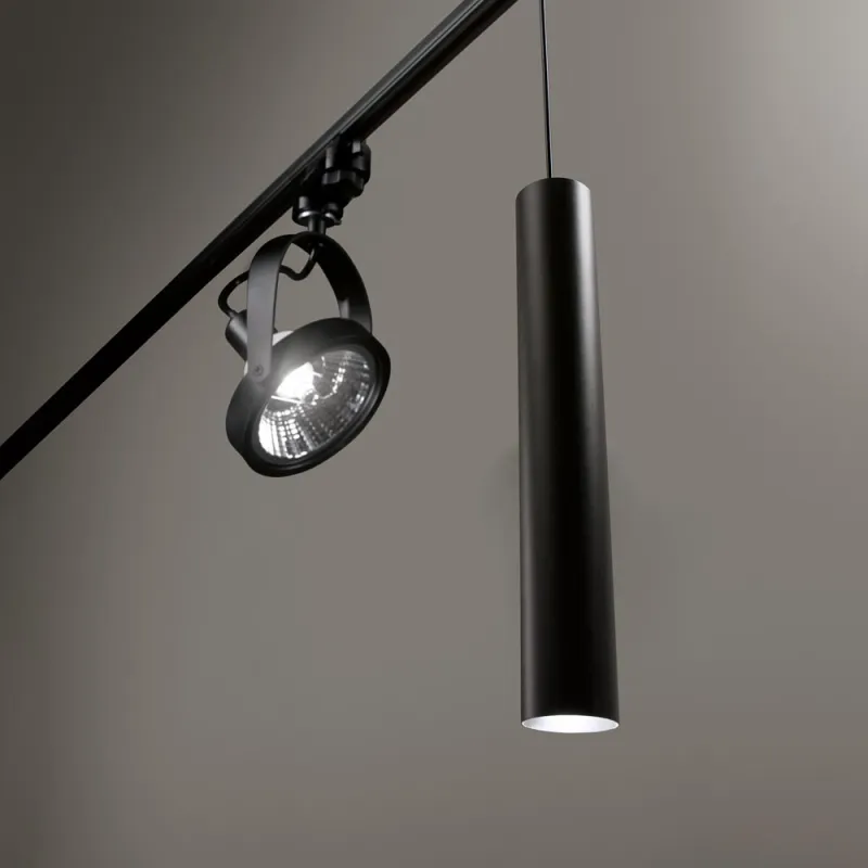 Pendul Sina 3 Faze Ideal Lux Look Track Nero Gu10 , Negru, 231631, Italia