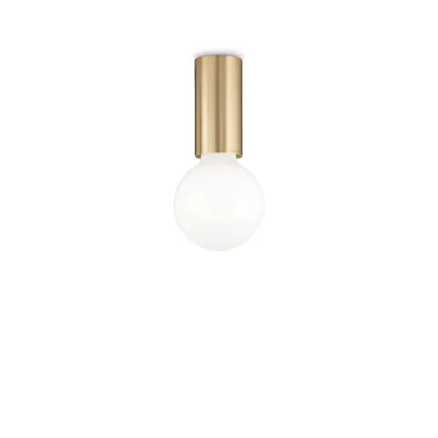 Plafoniera Ideal Lux Petit Pl1 Ottone Satinato E27, Alama, 233031, Italia