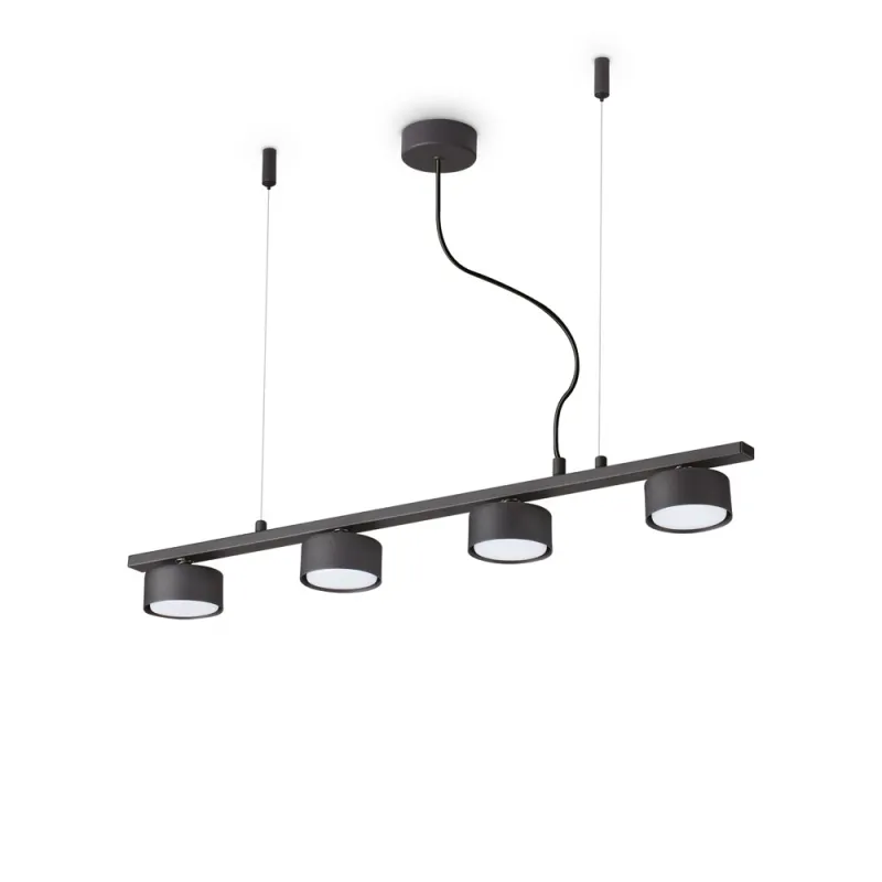 Suspensie Ideal Lux Minor Linear Sp4 Gx53 , Negru, 235455, Italia