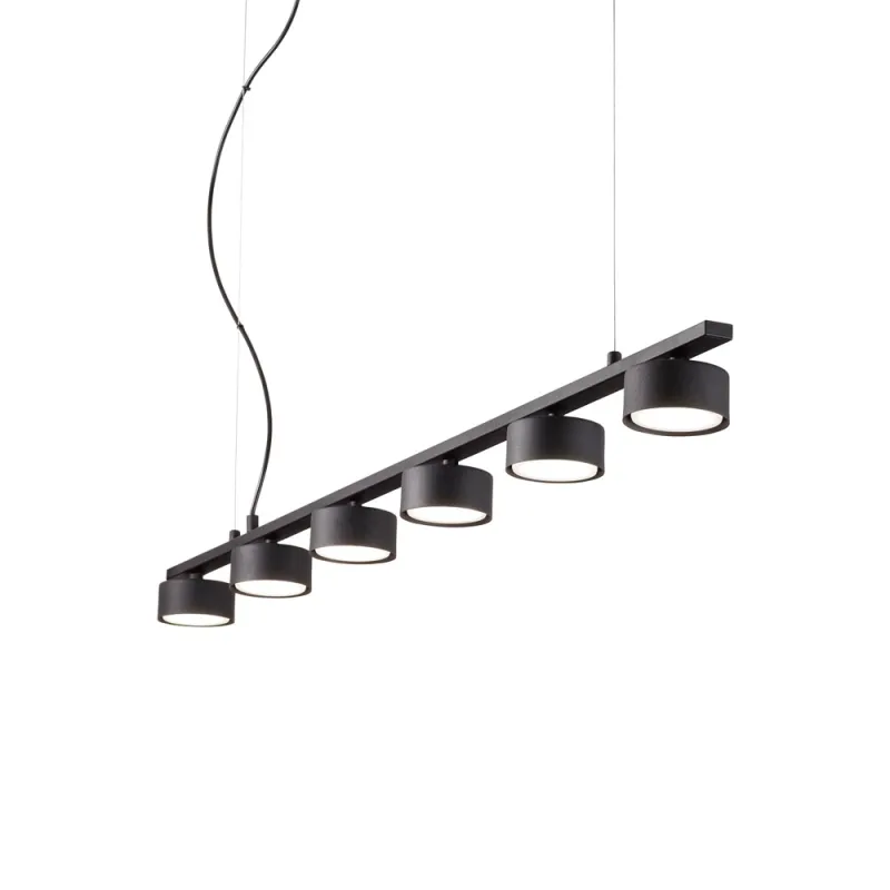 Suspensie Ideal Lux Minor Linear Sp6 Gx53 , Negru, 235486, Italia