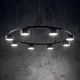Suspensie Ideal Lux Minor Round Sp8 Gx53 , Negru, 235547, Italia