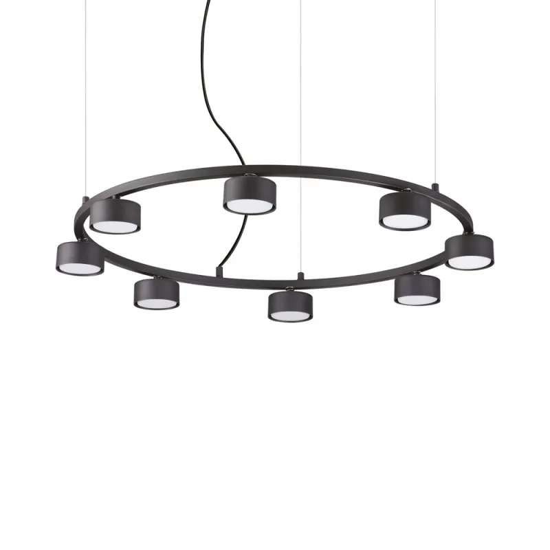 Suspensie Ideal Lux Minor Round Sp8 Gx53 , Negru, 235547, Italia
