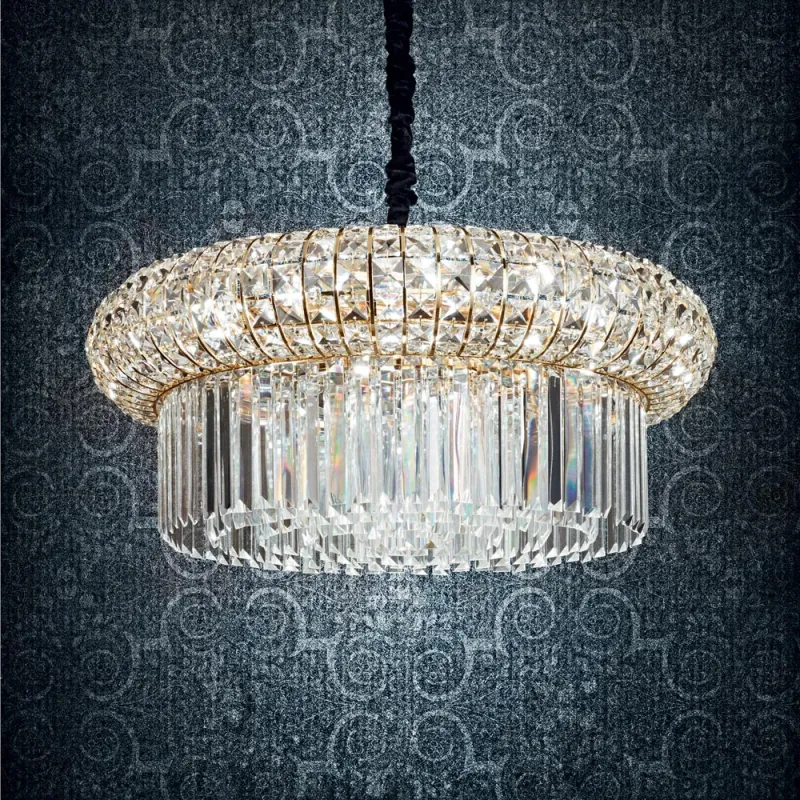 Suspensie Ideal Lux Nabucco Sp12 E14 , Auriu, 237794, Italia