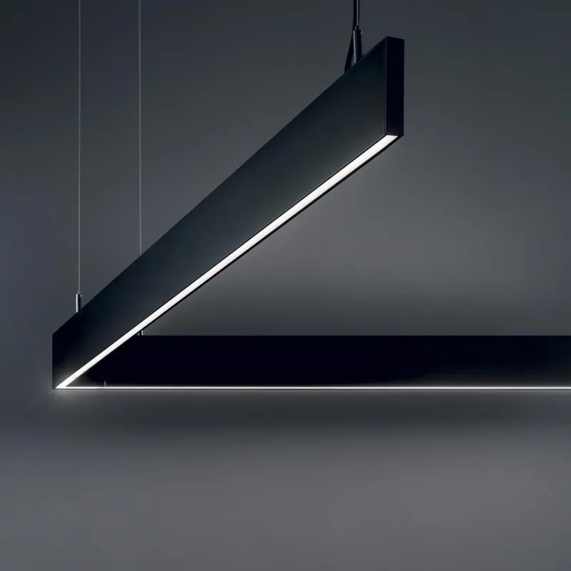 Suspensie Tehnica Ideal Lux Linus Sp Bk 3000K Led, Negru, 241975, Italia