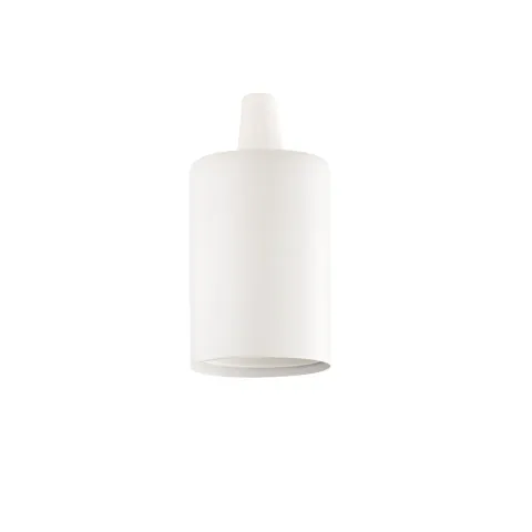 Pendul fara Cablu Ideal Lux Portalampada E27 Liscio Bianco E27, Alb, 242569, Italia