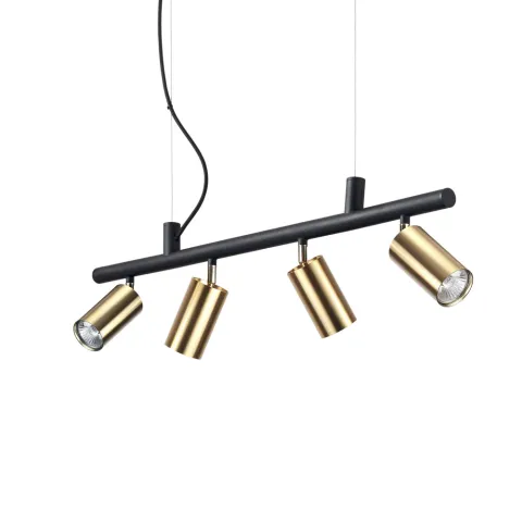 Suspensie Ideal Lux Dynamite Sp4 Ottone Satinato Gu10, , 244624, Italia