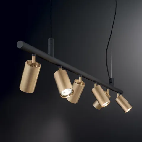 Suspensie Ideal Lux Dynamite Sp6 Ottone Satinato Gu10, , 244648, Italia