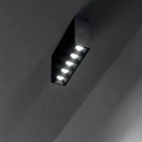 Plafoniera Ideal Lux Lika 12,5W 3000K Surface Bk Led, Negru, 244884, Italia