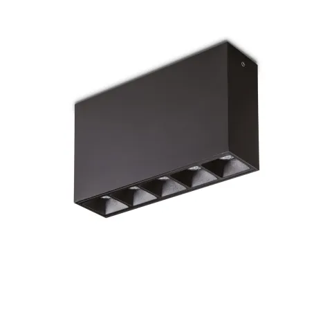 Plafoniera Ideal Lux Lika 12,5W 3000K Surface Bk Led, Negru, 244884, Italia