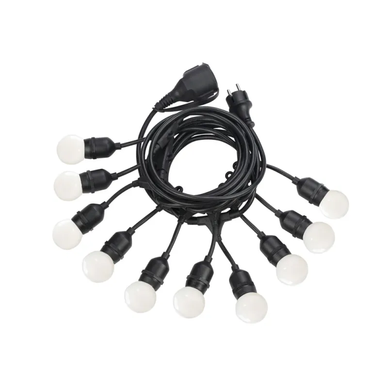 Ghirlanda Ideal Lux Fiesta Sp10 Nero E27, Negru, 246796, Italia