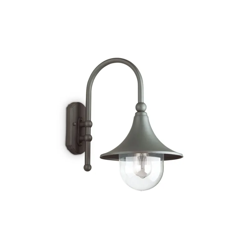 Aplica Exterior Ideal Lux Cima Ap1 Antracite E27, Antracit, 246819, Italia