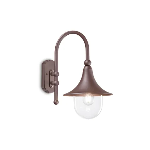 Aplica Exterior Ideal Lux Cima Ap1 Coffee E27, Maro, 246826, Italia