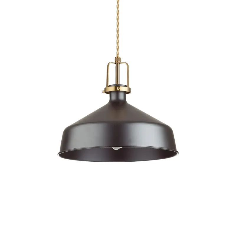 Pendul Ideal Lux Eris-1 Sp1 Nero E27, Auriu, 249056, Italia