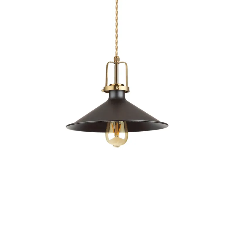 Pendul Ideal Lux Eris-3 Sp1 Nero E27, Auriu, 249070, Italia