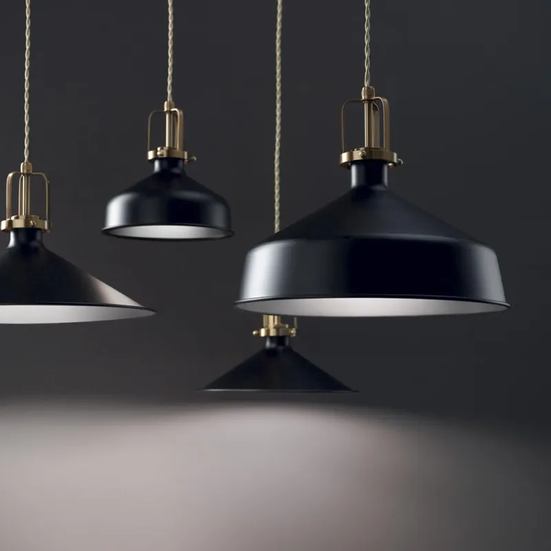 Pendul Ideal Lux Eris-4 Sp1 Nero E27, Auriu, 249087, Italia