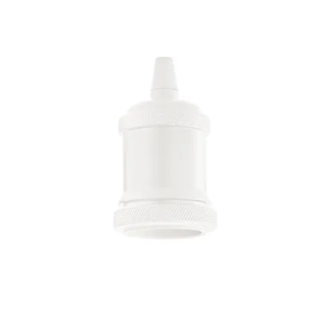 Pendul fara Cablu Ideal Lux Portalampada E27 Ghiera Bianco E27, Alb, 249186, Italia