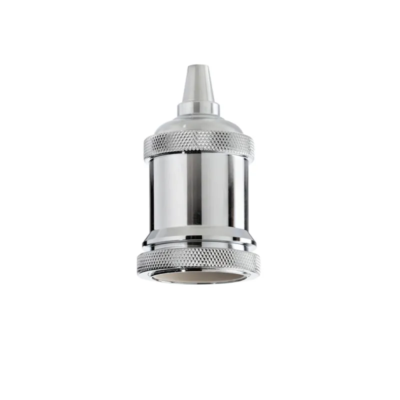 Pendul fara Cablu Ideal Lux Portalampada E27 Ghiera Cromo E27, Crom, 249193, Italia