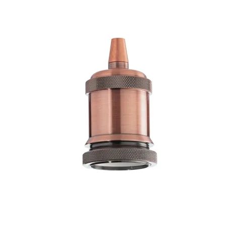 Pendul fara Cablu Ideal Lux Portalampada E27 Ghiera Rame Brunito E27, Cupru, 249223, Italia