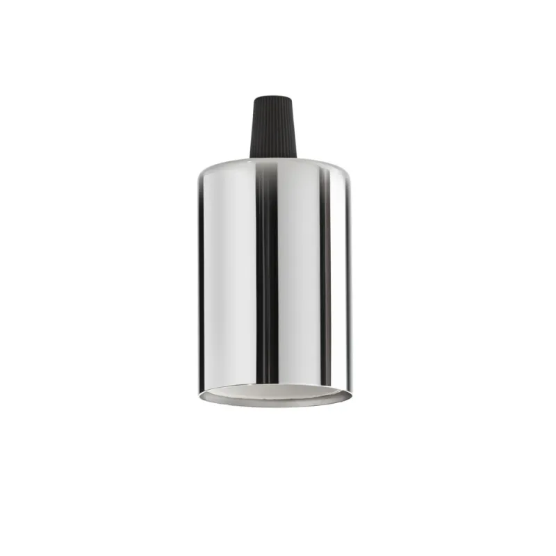Pendul fara Cablu Ideal Lux Portalampada E27 Liscio Cromo E27, Crom, 249230, Italia