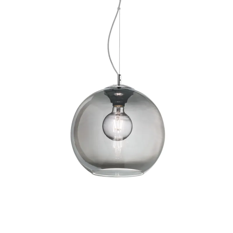 Pendul Ideal Lux Nemo Sp1 D20 Fume' E27 , Fumuriu, 250311, Italia