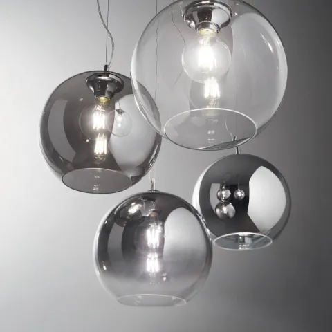 Pendul Ideal Lux Nemo Sp1 D30 Cromo E27 , Crom, 250335, Italia
