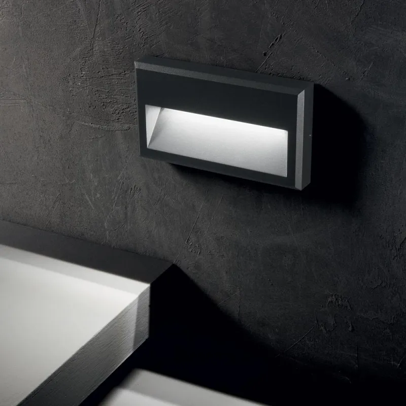 Aplica Scara Ideal Lux Febe-1 Ap Antracite Led, Antracit, 250854, Italia