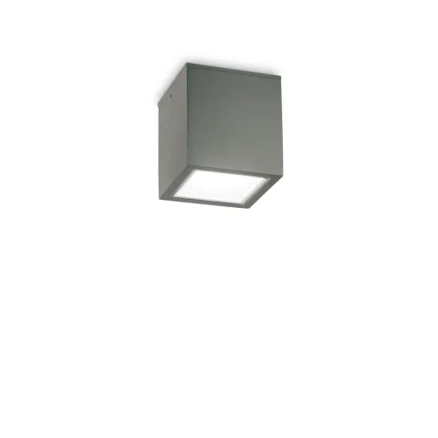 Plafoniera Exterior Ideal Lux Techo Pl1 Small Antracite Gu10, Antracit, 251554, Italia