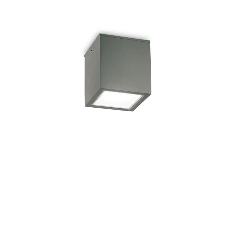 Plafoniera Exterior Ideal Lux Techo Pl1 Small Antracite Gu10, Antracit, 251554, Italia