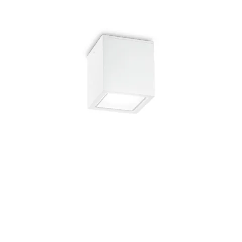 Plafoniera Exterior Ideal Lux Techo Pl1 Small Bianco Gu10, Alb, 251561, Italia