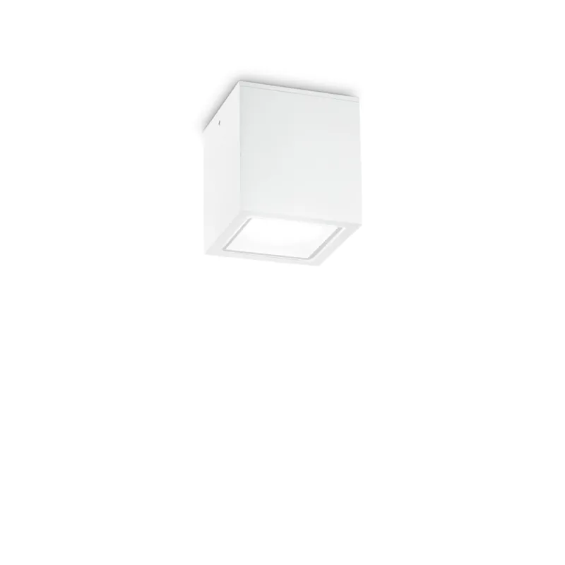 Plafoniera Exterior Ideal Lux Techo Pl1 Small Bianco Gu10, Alb, 251561, Italia