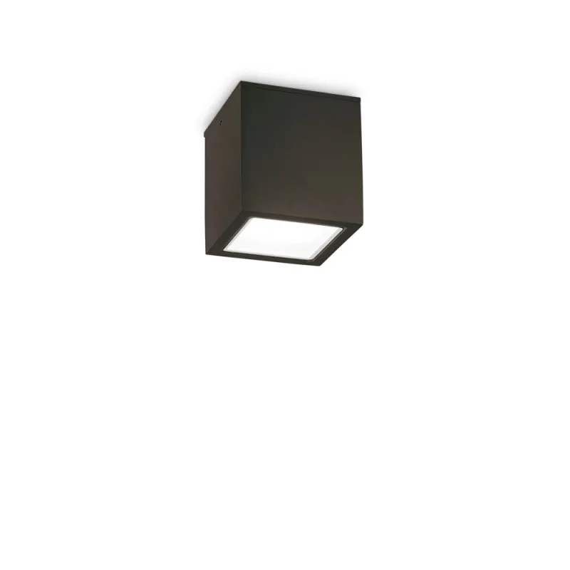 Plafoniera Exterior Ideal Lux Techo Pl1 Small Nero Gu10, Negru, 251578, Italia