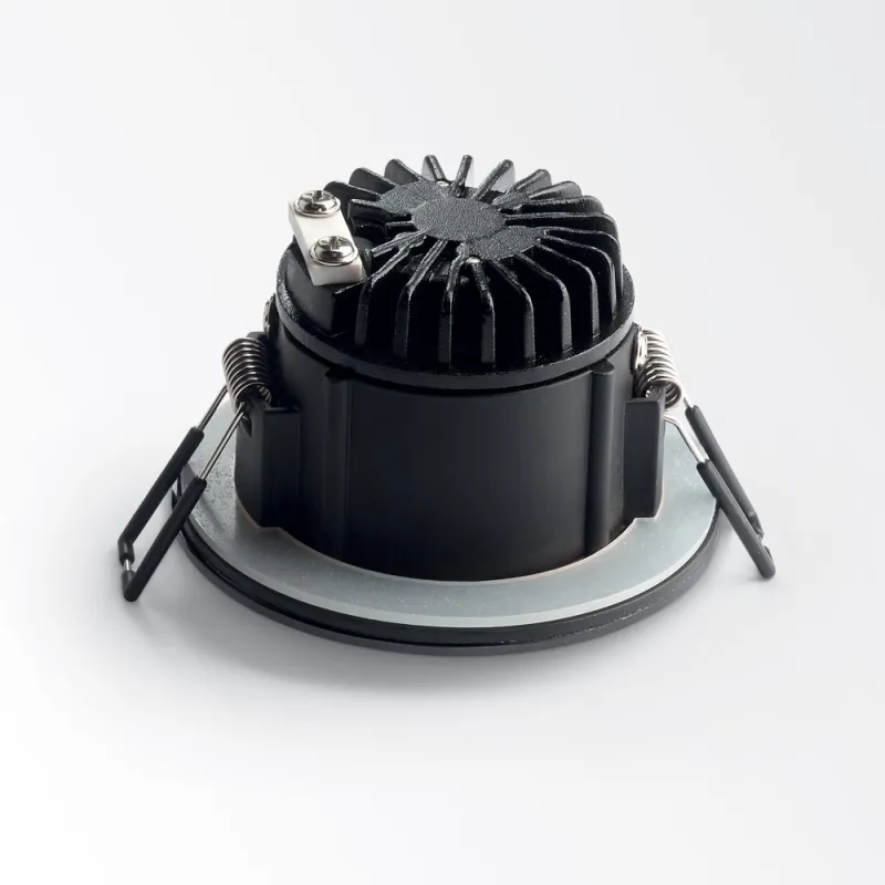 Downlight Incastrat Ideal Lux Room-65 Round Bk Led, Negru, 252032, Italia