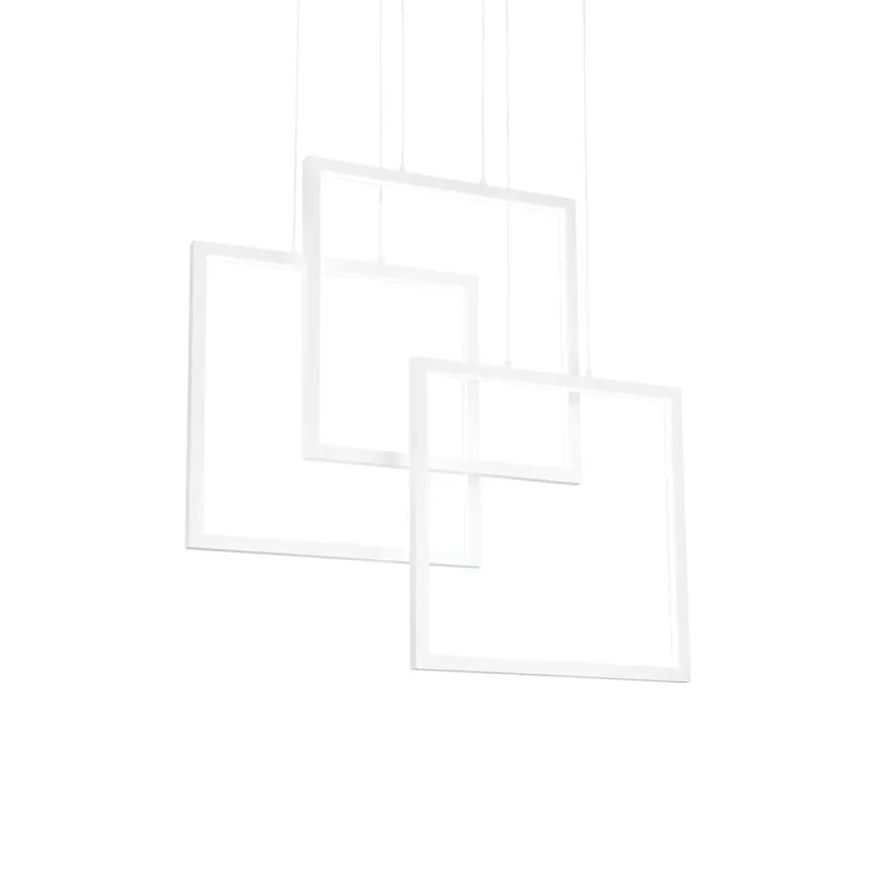 Candelabru Ideal Lux Frame Sp Quadrato Bianco Led, Alb, 253596, Italia