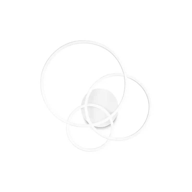 Lustra Plafon Ideal Lux Frame Pl Cerchio Bianco Led, Alb, 255019, Italia