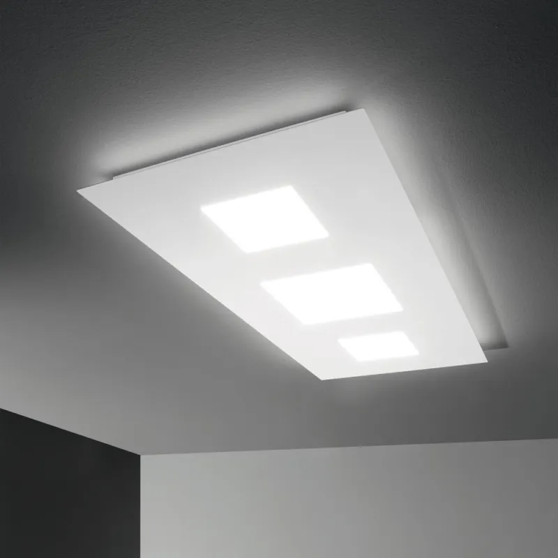 Plafoniera Ideal Lux Relax Pl D090  Led, Alb Mat, 255934, Italia
