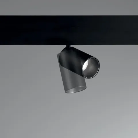 Downlight pe Sina Magnetica Ideal Lux Ego Track Single 08W 3000K Bk Led, Negru, 257631, Italia