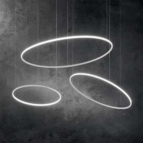 Suspensie Ideal Lux Hulahoop Sp D080 Led, Alb, 258768, Italia