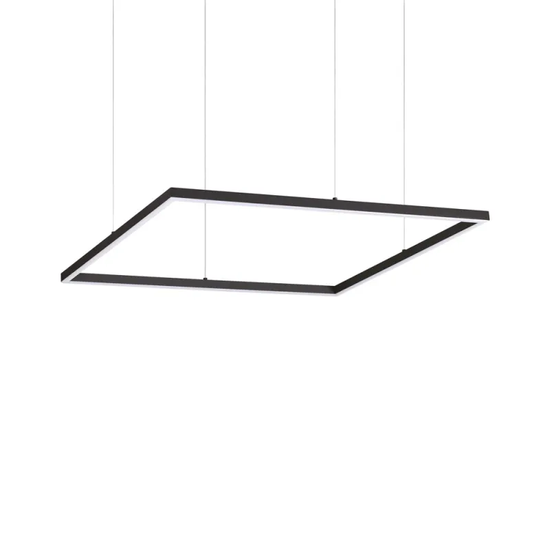 Suspensie Ideal Lux Oracle Slim D70 Square Bk 3000K Led, Negru, 259185, Italia