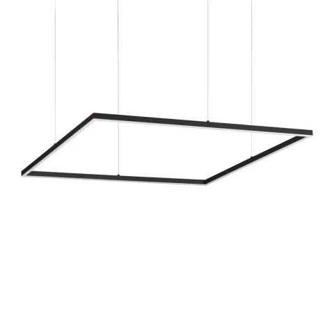 Suspensie Ideal Lux Oracle Slim D90 Square Bk 3000K Led, Negru, 259208, Italia