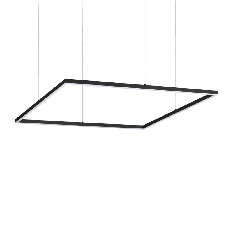 Suspensie Ideal Lux Oracle Slim D90 Square Bk 3000K Led, Negru, 259208, Italia