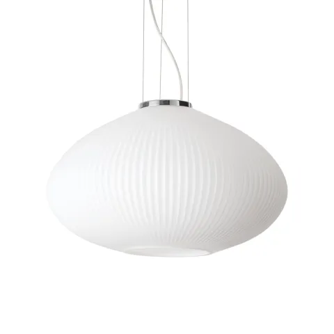 Pendul Ideal Lux Plisse' Sp1 D45 Cromo E27, Crom, 264523, Italia