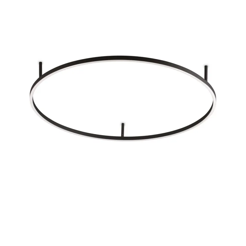 Lustra Plafon Ideal Lux Oracle Slim Pl D090 Round Bk 3000K LED, Negru, 266022, Italia