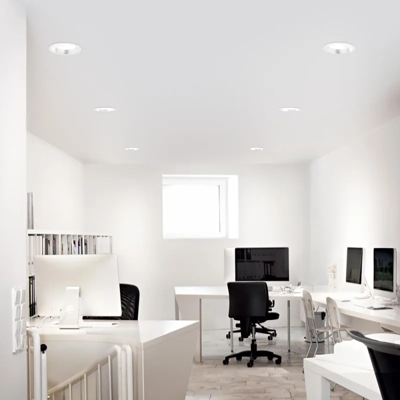 Downlight Incastrat Circular Ideal Lux Off Fi 28W 3000K Wh LED, Alb, 266510, Italia