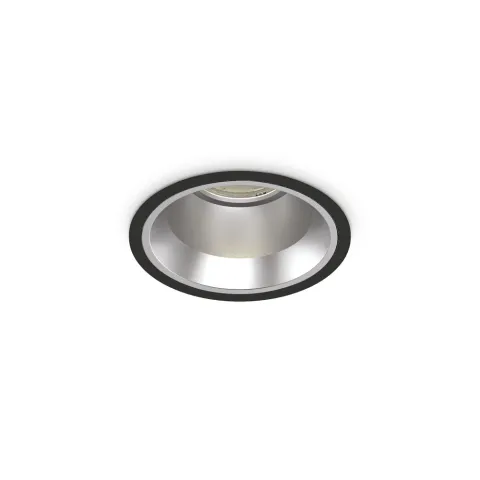 Downlight Incastrat Circular Ideal Lux Off Fi 15W 3000K Bk LED, Negru, 266558, Italia