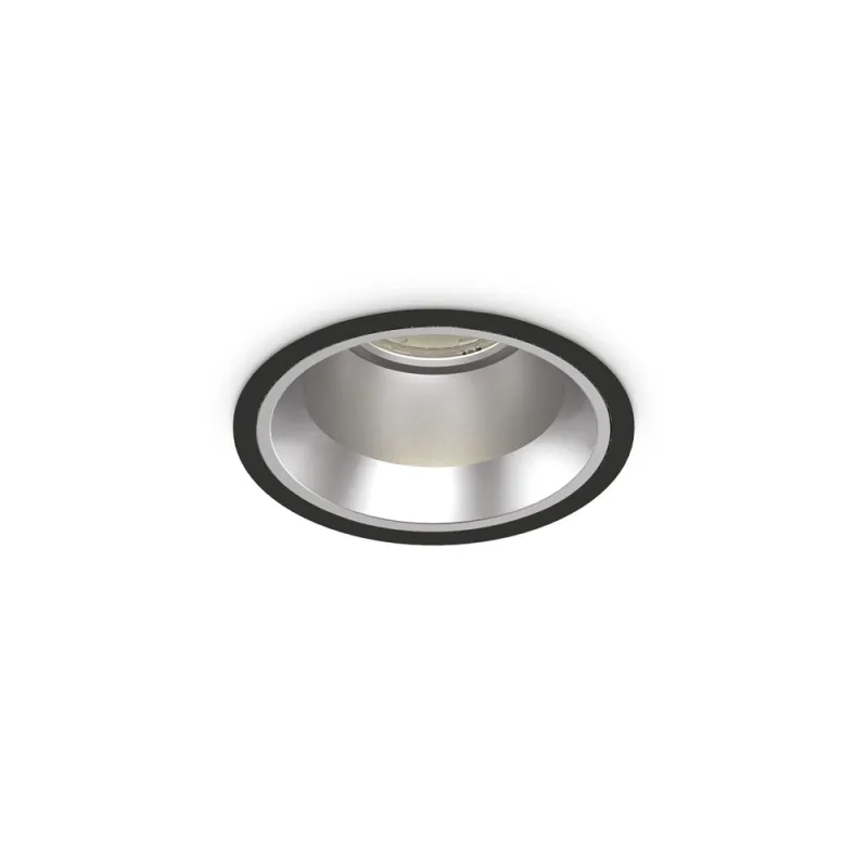 Downlight Incastrat Circular Ideal Lux Off Fi 15W 3000K Bk LED, Negru, 266558, Italia