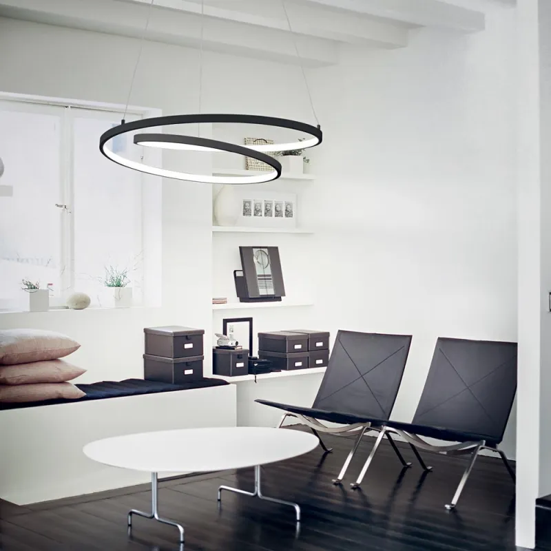 Suspensie Ideal Lux Oz Sp D60 Nero Led, Negru, 269436, Italia