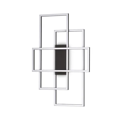 Lustra Plafon Ideal Lux Frame Pl Rettangolo Nero Led, Negru, 270661, Italia