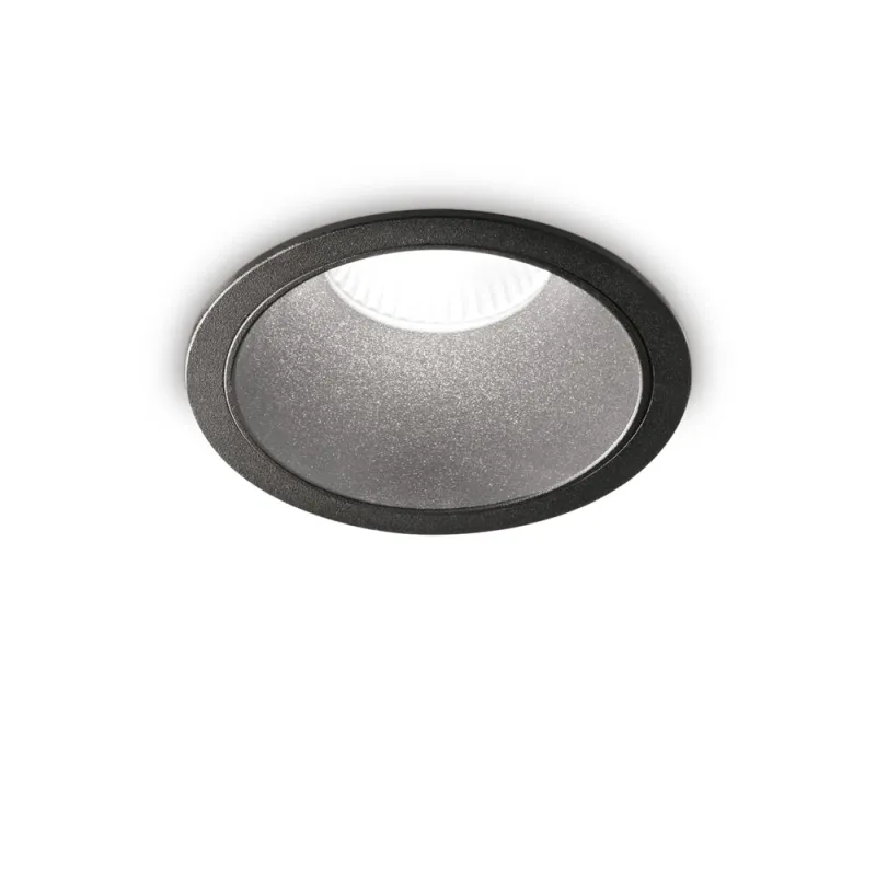 Downlight Incastrat Circular Ideal Lux Game Round 20W 3000K Bk Bk LED, Negru, 273167, Italia