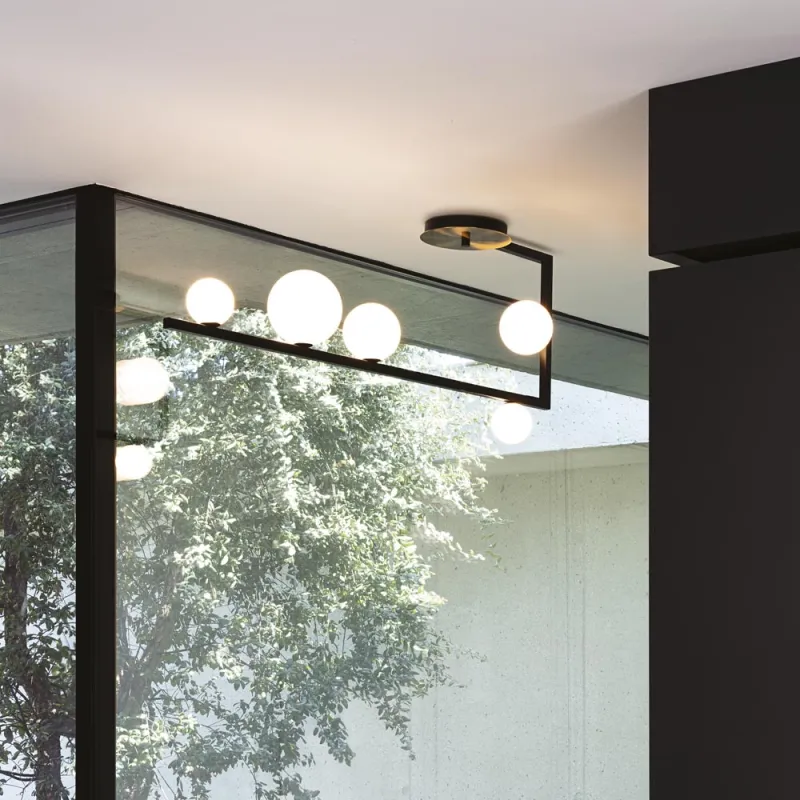 Lustra Plafon Ideal Lux Birds Pl5 G9, Negru, 273631, Italia